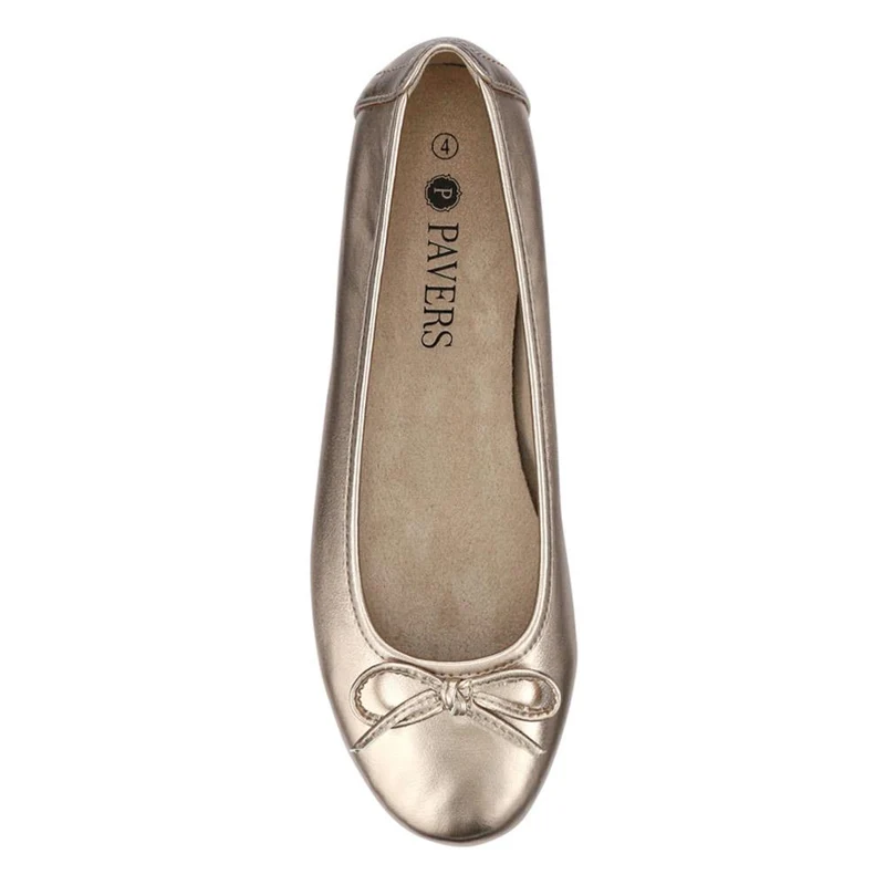 Vegan Bow-Detailed Pumps - JANSP41000 / 326 781 - Champagne