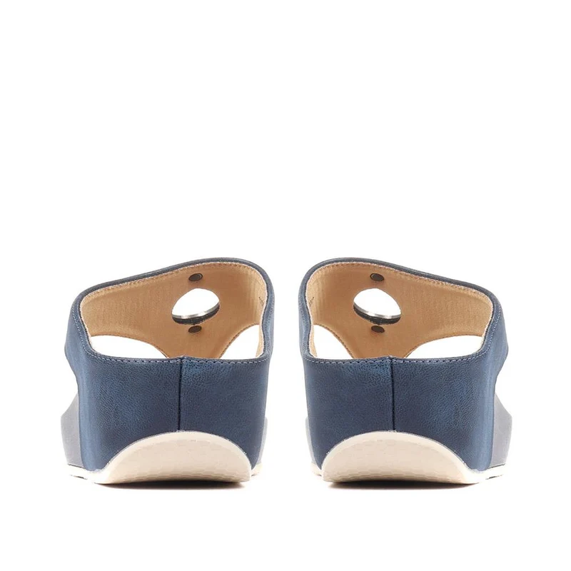 Metallic Toe Post Sandals - BELBAIZH29037 / 315 770 - Navy