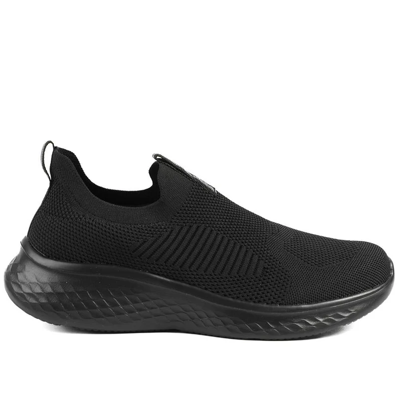Wide Fit Memory Foam Easy Step In Trainers - BRK43041 / 329 070 - Black