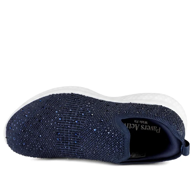Wide Fit Memory Foam Easy Step In Trainers - BRK43042 / 329 071 - Navy