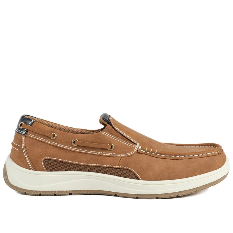 Wide Fit Slip On Casual Shoes - CHANG43001 / 328 833 - Tan