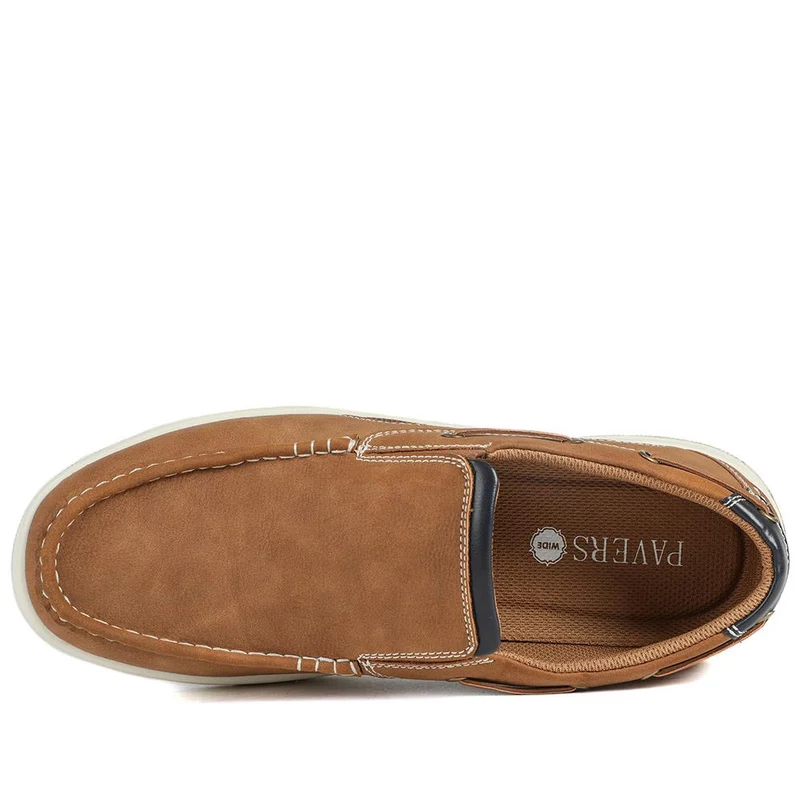 Wide Fit Slip On Casual Shoes - CHANG43001 / 328 833 - Tan