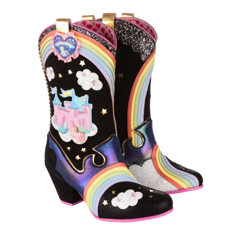 Irregular Choice Frauen My Little Pony Rainbow Bridge Stiefel - Schwarz