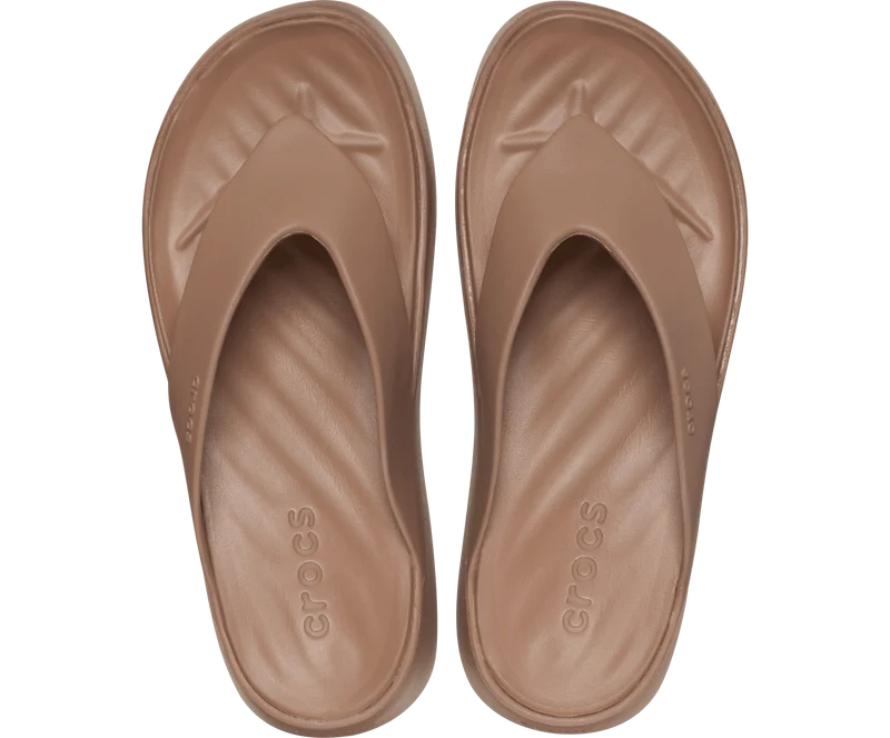 Crocs Unisex Getaway Plateau Flip Flop - Latte