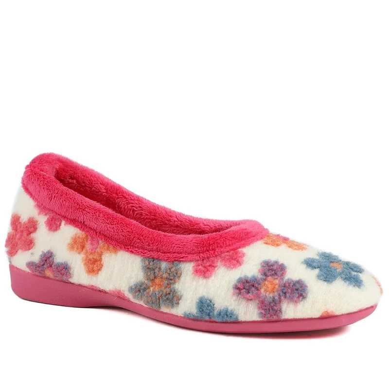 Soft Floral Full Slippers - FEVI43001 / 329 503
