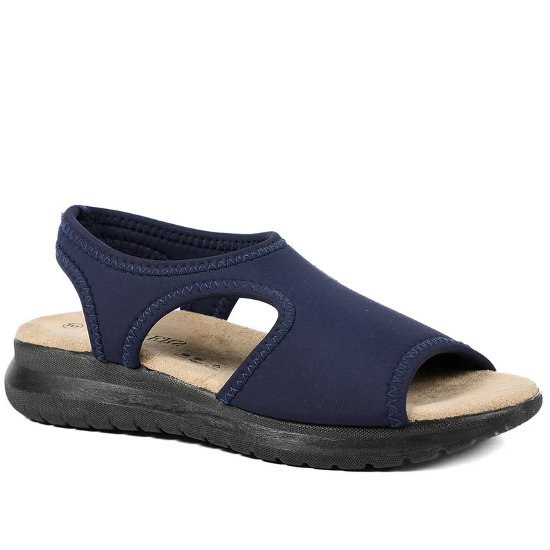 Stretch Comfort Sandals with Cushioned Insole - POLY43001 / 329 021 - Navy