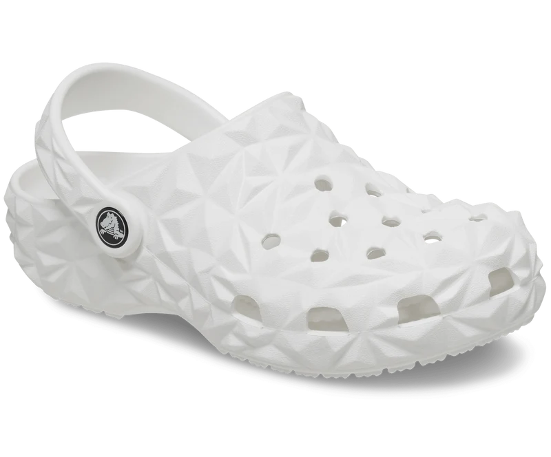 CROCS Klassischer Clog mit geometrischem Muster für Kinder - Weiß