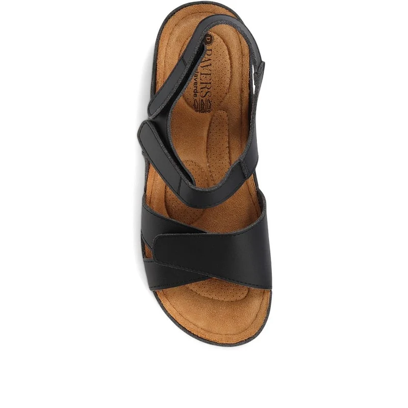 Adjustable Cushioned Sandals - SERAY33011 / 320 083 - Black