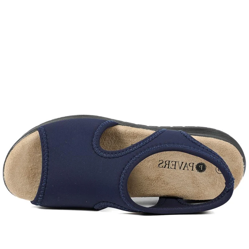 Stretch Comfort Sandals with Cushioned Insole - POLY43001 / 329 021 - Navy