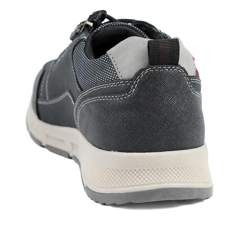 Wide Fit Lace Up Shoes With Grip Sole - WBINS42070 / 327 872 - Black