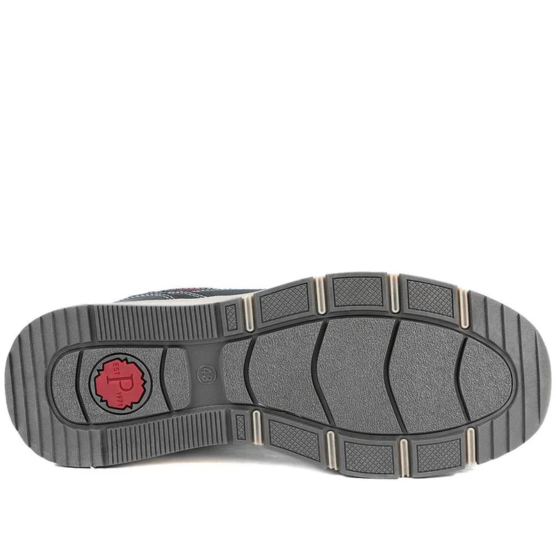 Wide Fit Lace Up Shoes With Grip Sole - WBINS42070 / 327 872 - Black