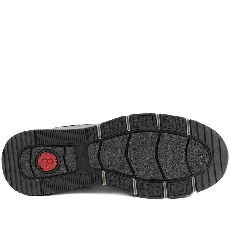 Wide Fit Zip & Lace Fasten Casual Trainers - WBINS42069 / 327 866 - Navy