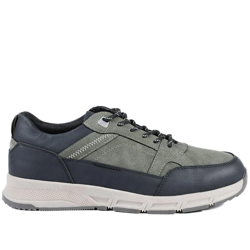 Wide Fit Rugged Lace Up Trainers - WBINS42068 / 327 865 - Khaki