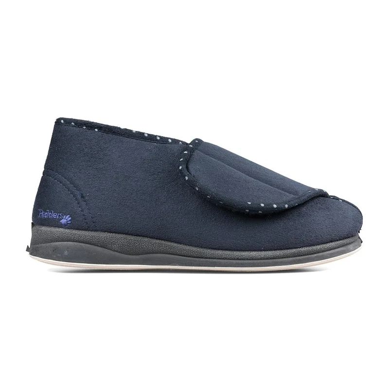 Padders Ladies Slippers 2E Fit Vulcanised - CHERISH - Cherish / null - Navy