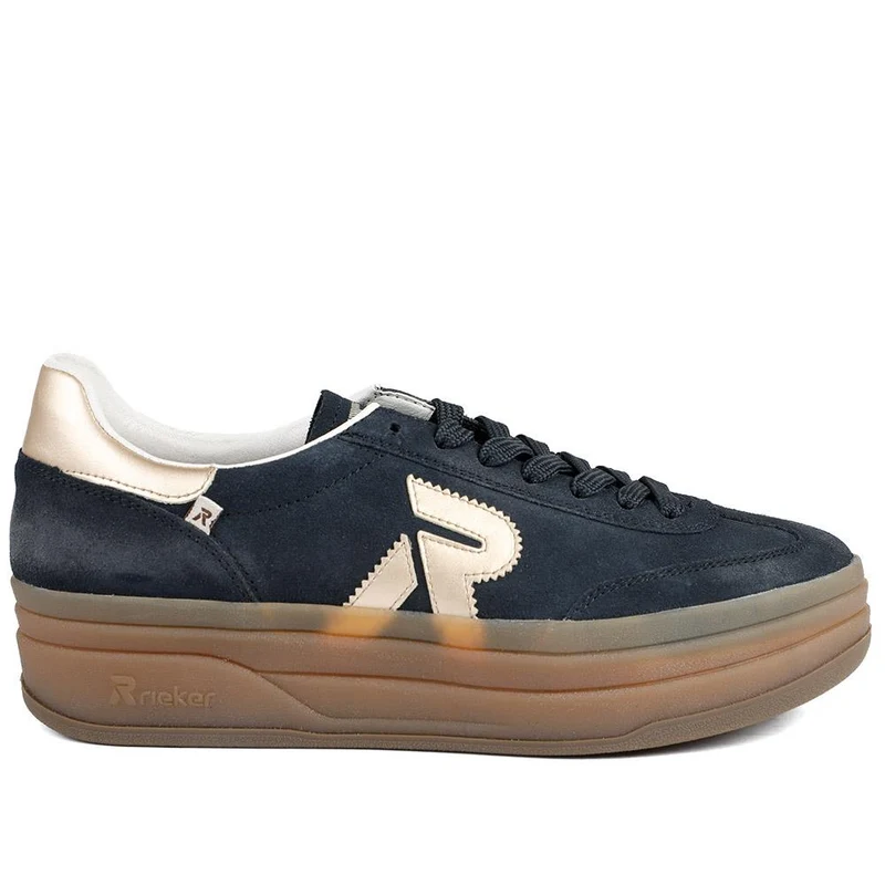 Rieker Sport Lace Up Trainers - RKR43584 / 329 448 - Navy