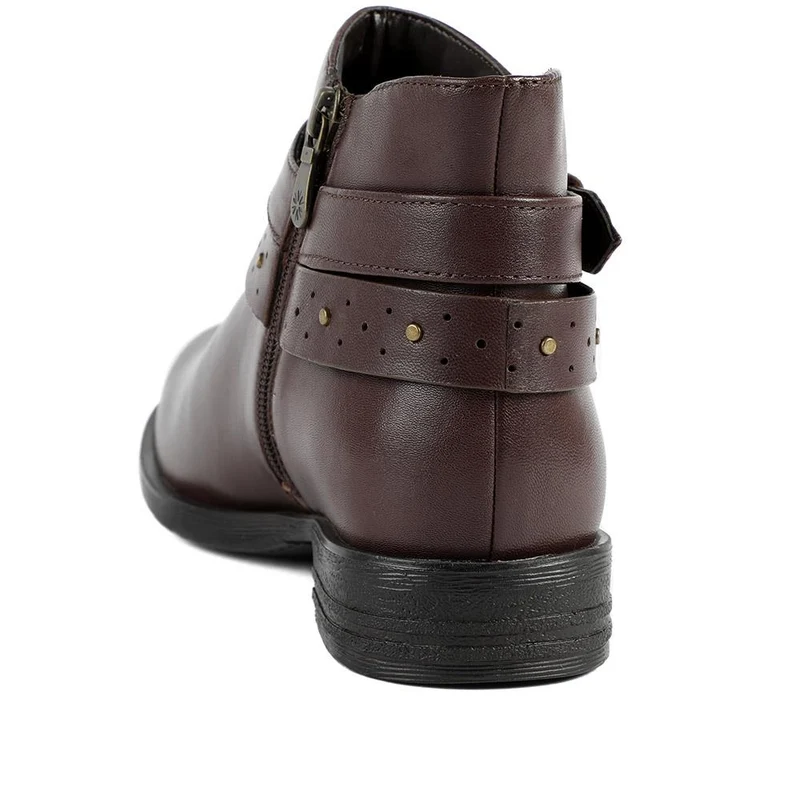 Van Dal Fiesta II Extra Wide Fit Ankle Boots - GUP42505 / 328 843 - Brown Leather