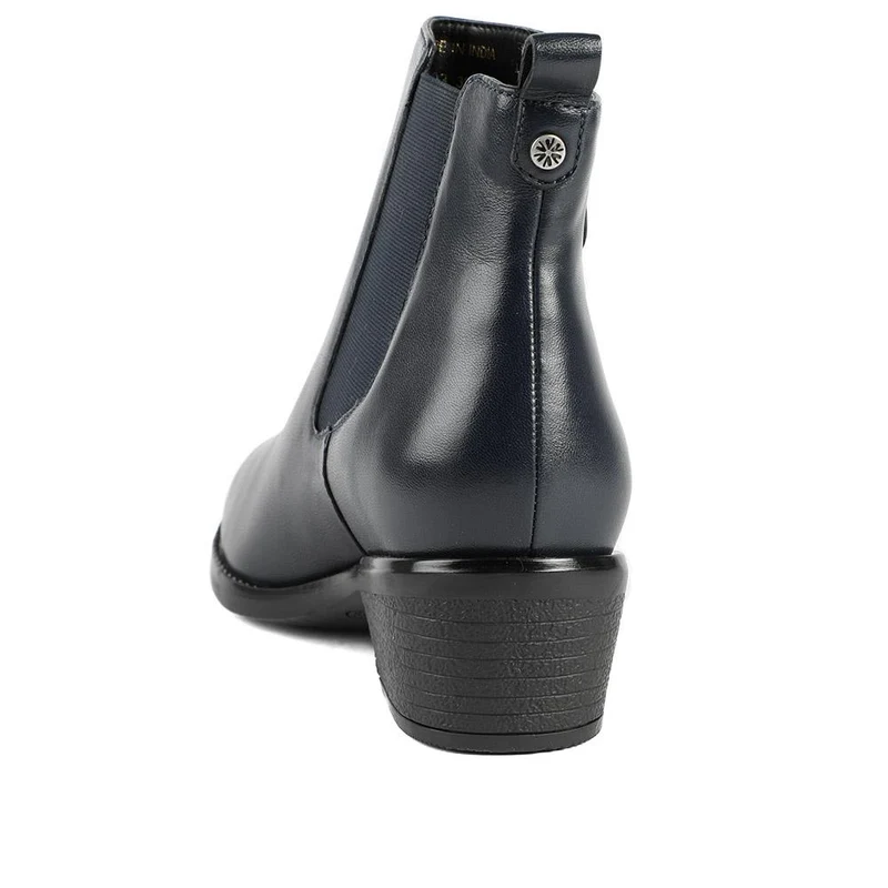 Van Dal Barlow II Extra Wide Leather Ankle Boots - GUP42503 / 328 841 - Navy Leather
