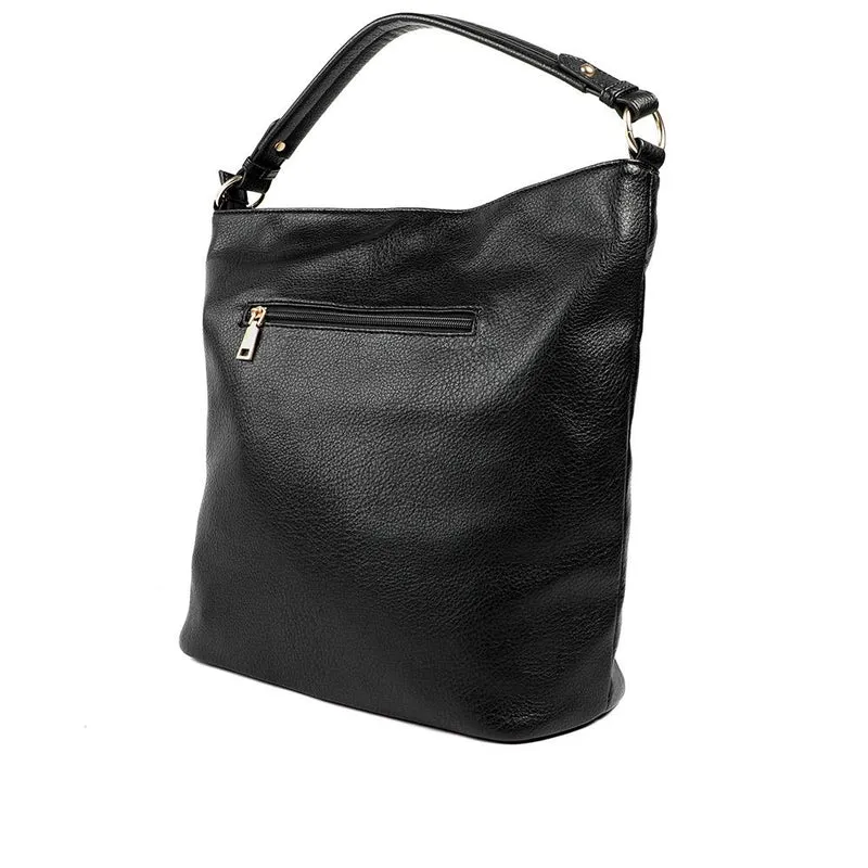 Multi Zipped Stylish Shoulder Bag - RIM42007 / 328 658 - Black