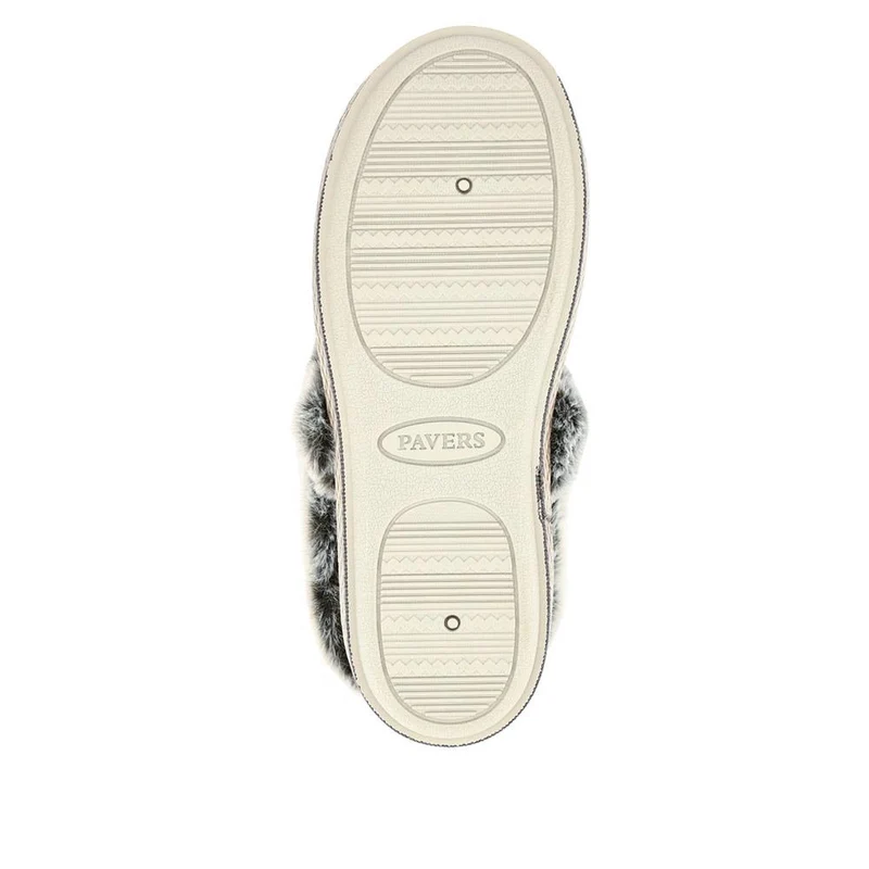 Warm-Lined Memory Foam Slippers - QING40038 / 326 611 - Grey