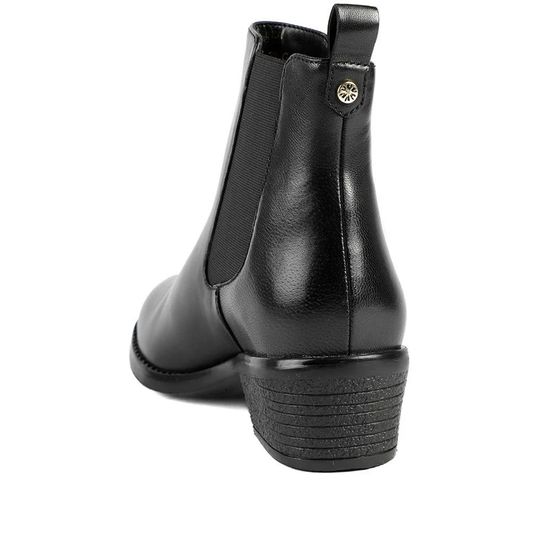 Van Dal Barlow II Extra Wide Leather Ankle Boots - GUP42503 / 328 841 - Black Leather