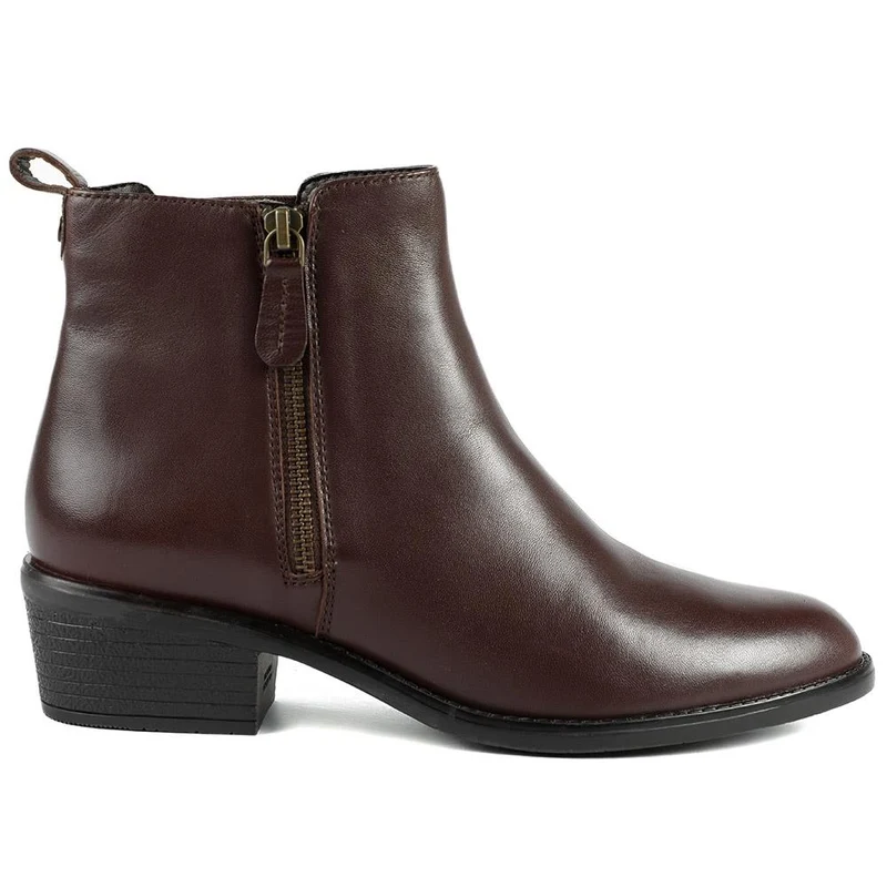 Van Dal Barlow II Wide Fit Leather Ankle Boots - GUP42502 / 328 840 - Brown Leather
