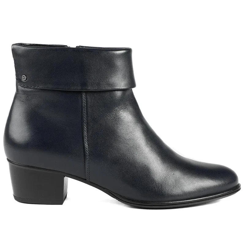 Van Dal Dove Leather Ankle Boots - GUP42501 / 328 839 - Navy Leather