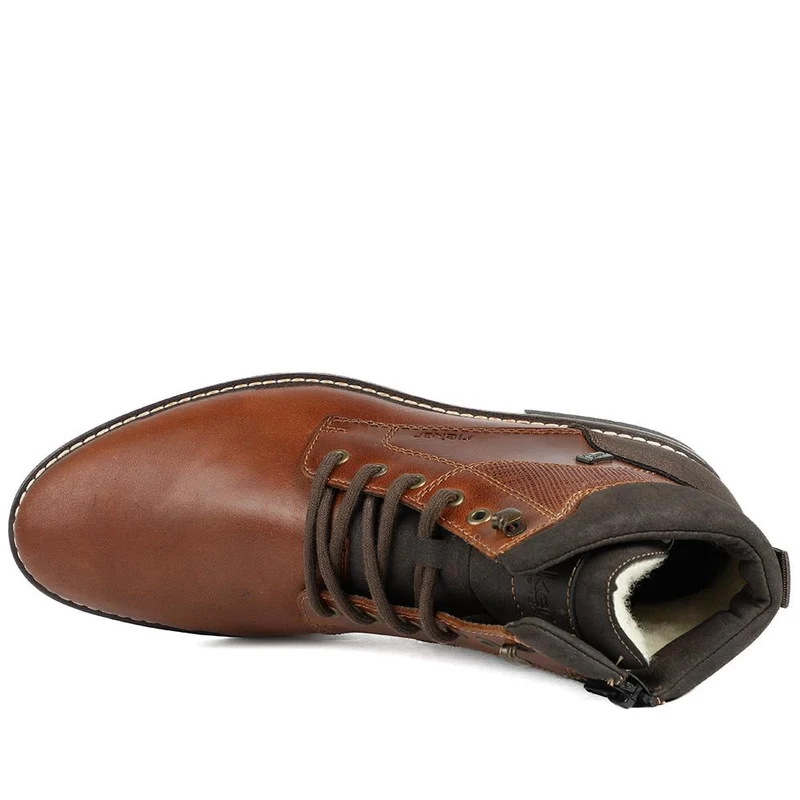 Leather Casual Lace-Up Boots - RKR40514 / 325 911 - Tan