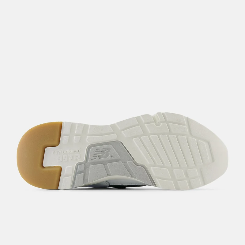 New Balance Herren 997 Fashion Trainers - Weiß / Nachtwachegrün