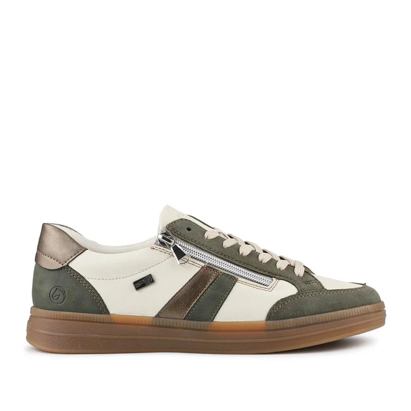 Remonte Leather Trainers With Zip Fastening - DRS42507 / 327 738 - Green Multi