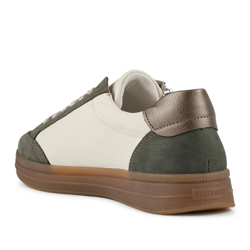 Remonte Leather Trainers With Zip Fastening - DRS42507 / 327 738 - Green Multi
