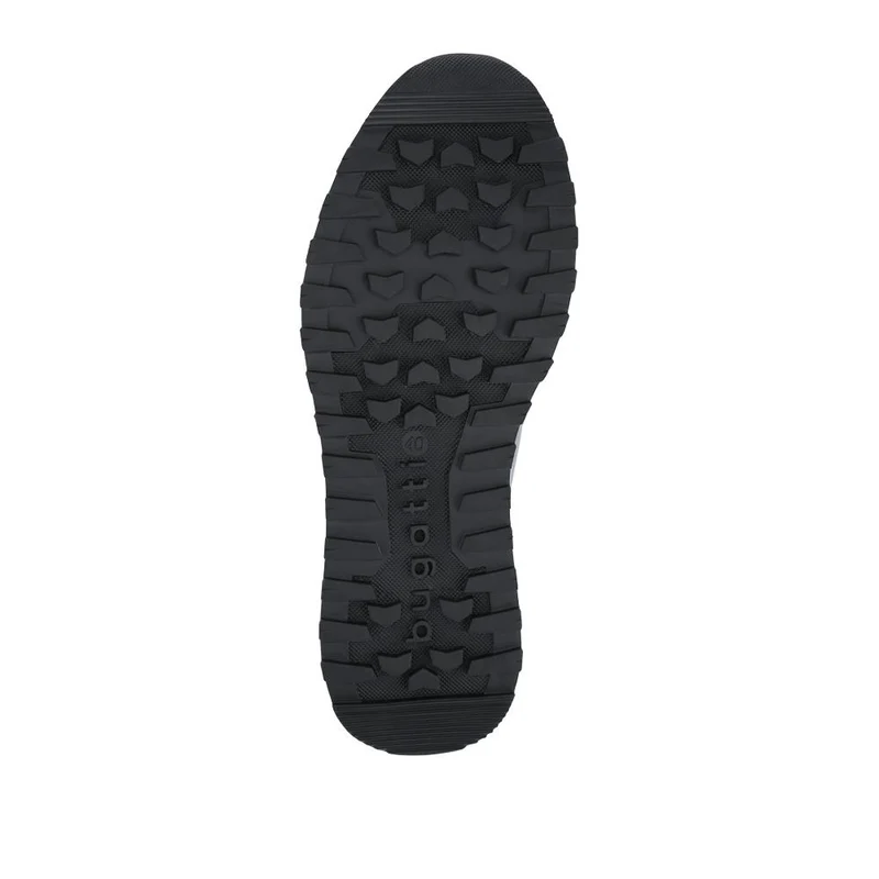 Casual Leather Lace-Up Trainers - BUG42501 / 327 671 - Black