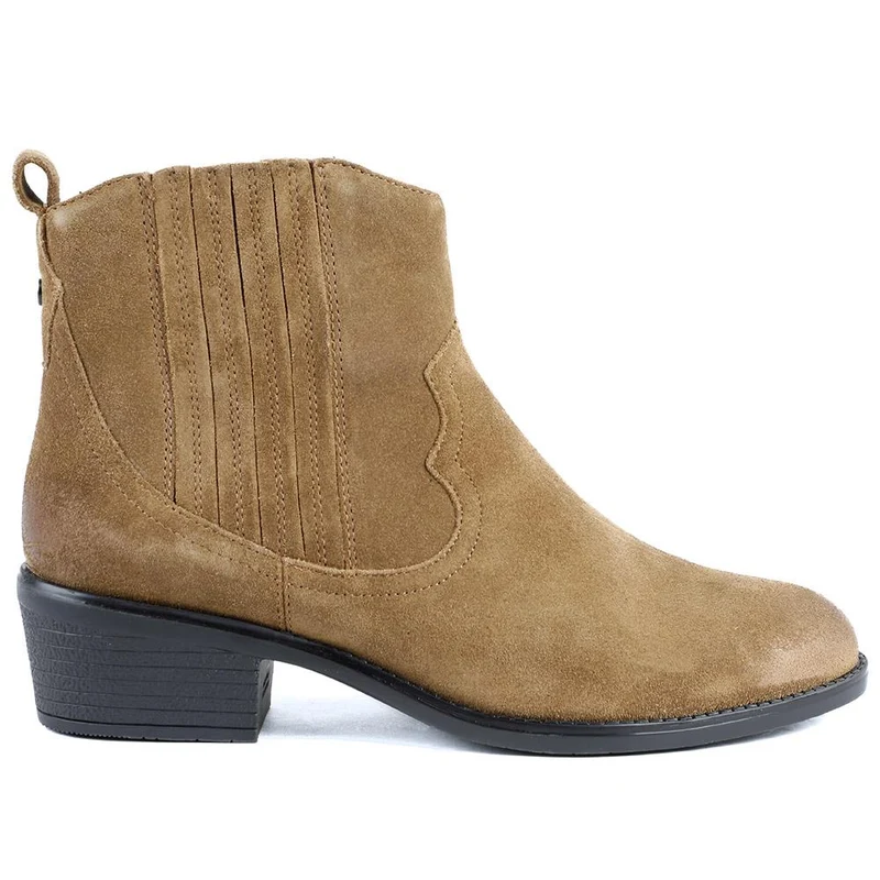 Van Dal Jessie Wide Fit Leather Ankle Boots - GUP42500 / 328 838 - Tan Suede