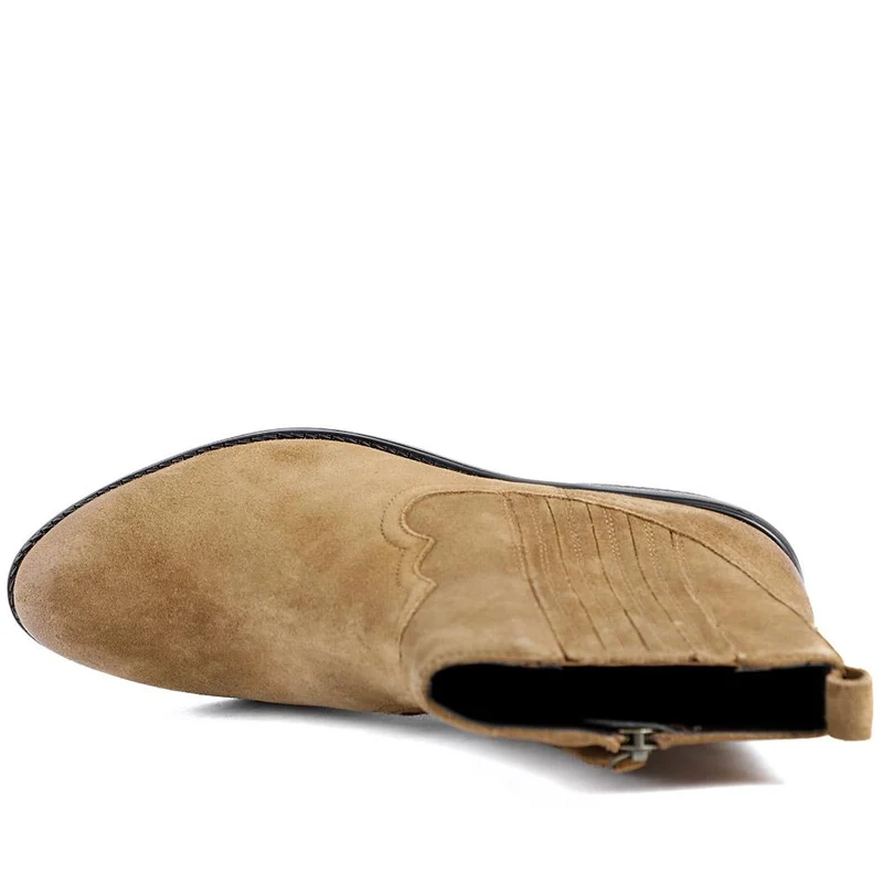 Van Dal Jessie Wide Fit Leather Ankle Boots - GUP42500 / 328 838 - Tan Suede