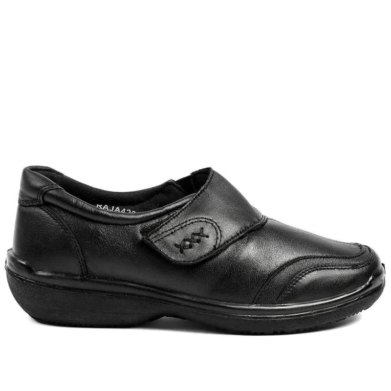 Wide Fit Leather Touch Fasten Monk Shoes - RAJA42000 / 328 598 - Black