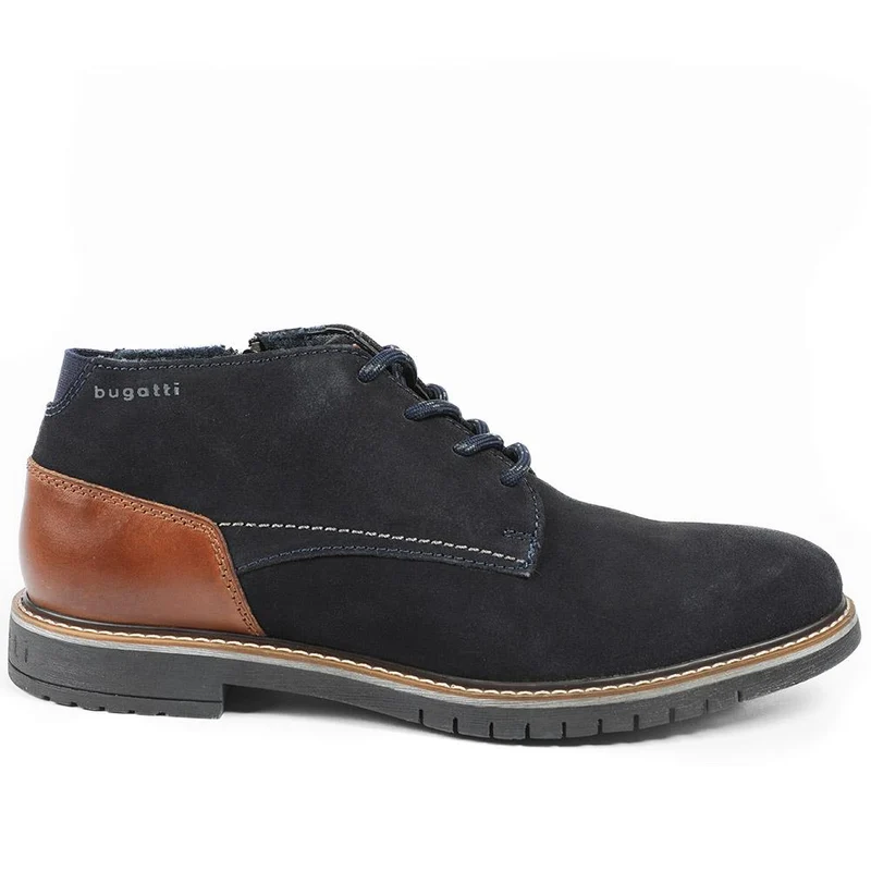 Bugatti Premium Leather Chukka Boots - BUG42508 / 328 318 - Navy Suede