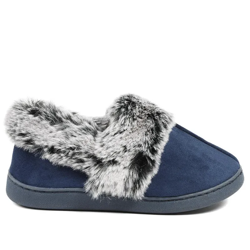 Wide Fit Soft Full Slippers - GALOP42015 / 328 608 - Navy