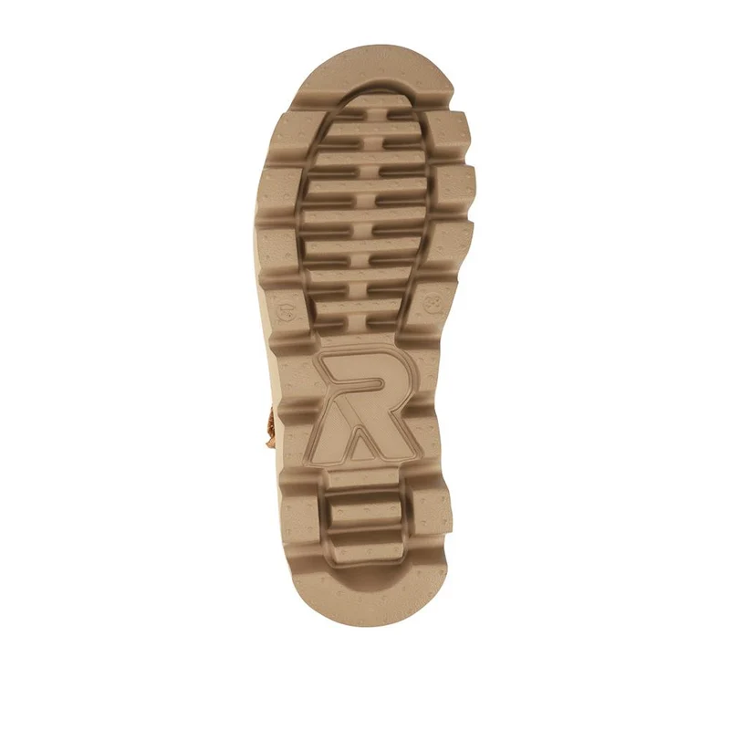 Rieker Leather Cushioned Shoes - RKR42557 / 328 201 - Tan