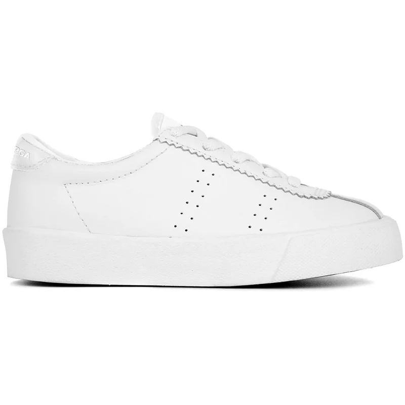 Superga Kinder Unisex 2843 Club S Sneaker aus veganem Leder – Weiß