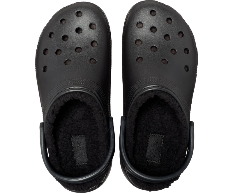Crocs Klassische Unisex-Plattform Lined Clog - Schwarz