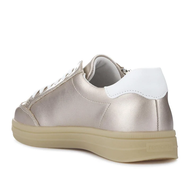 Striped Leather Trainers - DRS41506 / 326 860 - Metallic
