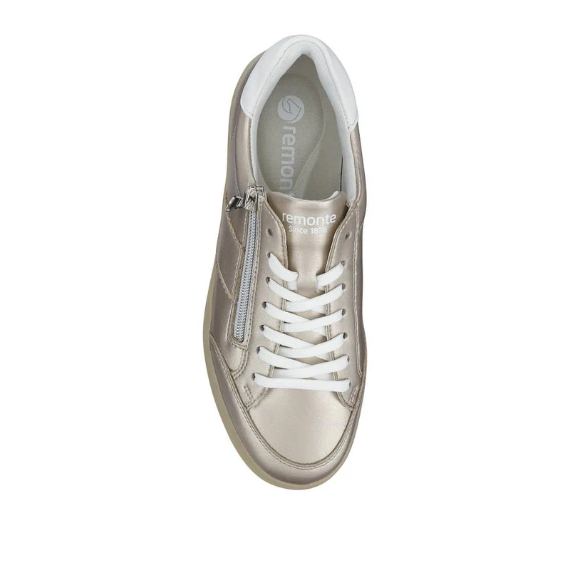 Striped Leather Trainers - DRS41506 / 326 860 - Metallic