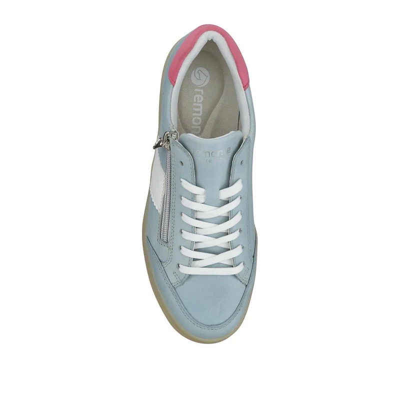 Striped Leather Trainers - DRS41506 / 326 860 - Blue