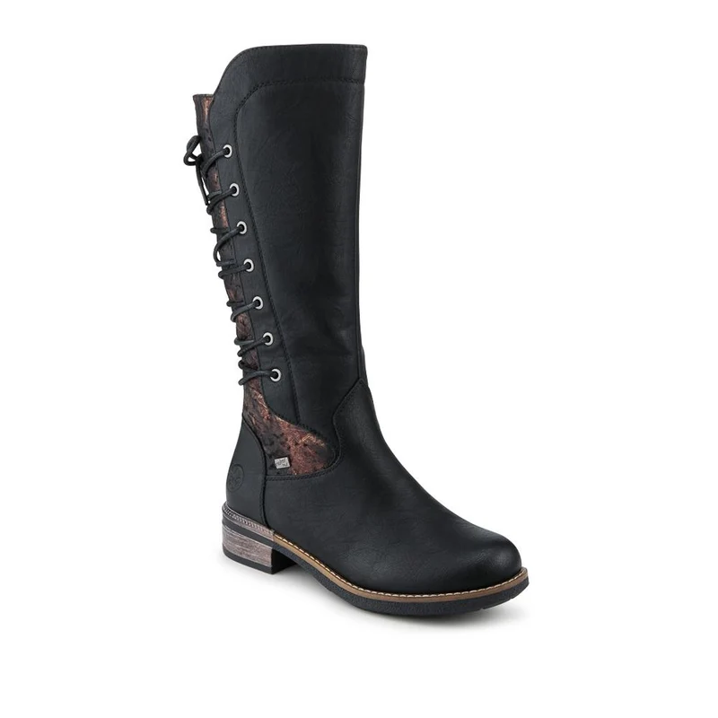 Rieker Water Resistant Zip Up Long Boots - RKR42555 / 328 200