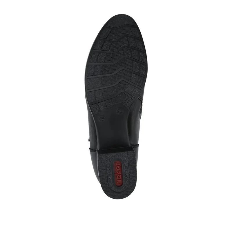 Rieker Leather Buttoned Ankle Boots - RKR42549 / 328 203 - Black