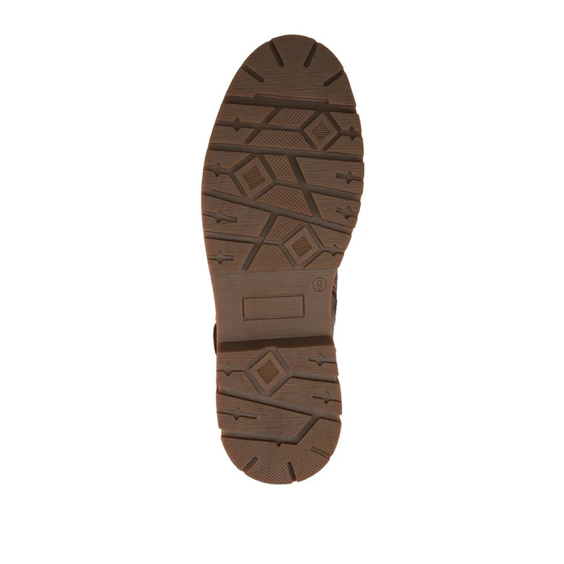Warm Lined Leather Lace Up Boots - RNB42019 / 328 051 - Brown