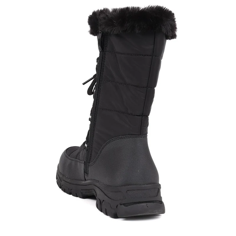 Water Resistant Wide Fit Reflective Weather Boots - WOIL40068 / 326 385 - Black
