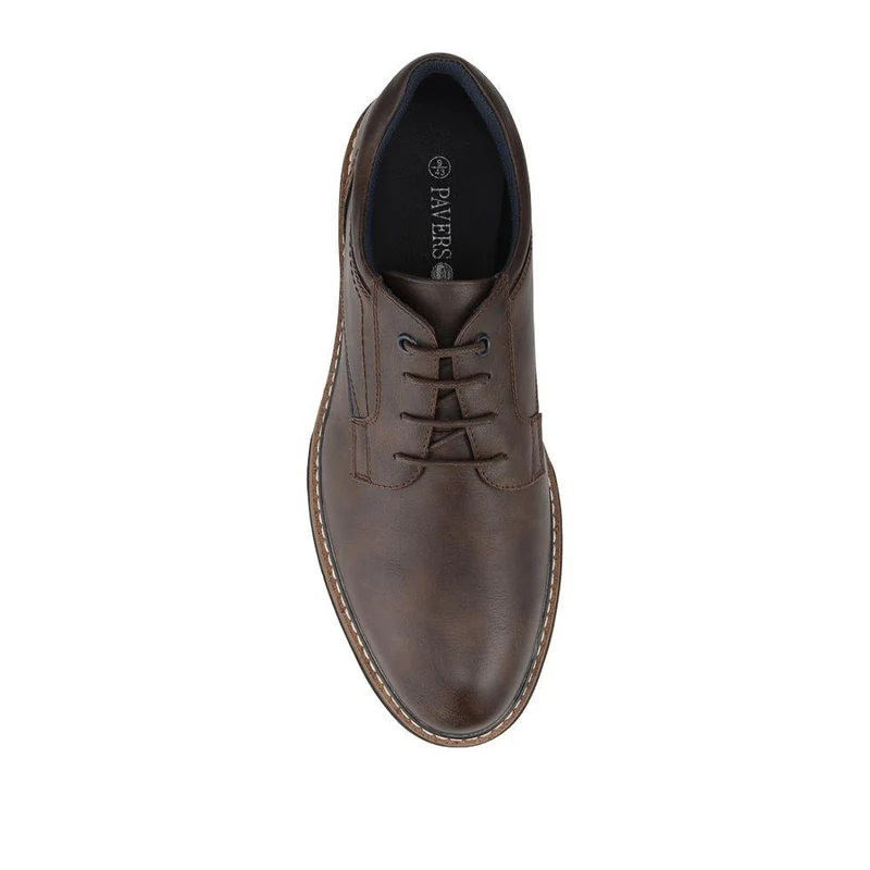 Wide Fit Lace-Up Casual Shoes - JIAHU40005 / 325 960 - Dark Brown