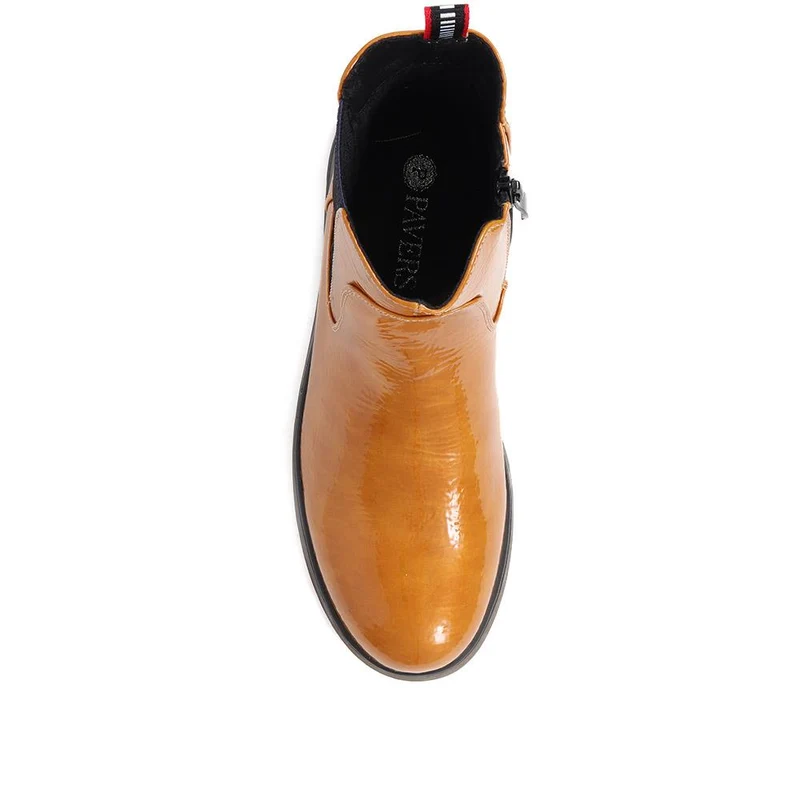 Casual Chelsea Boots - WOIL38009 / 324 131 - Mustard Patent