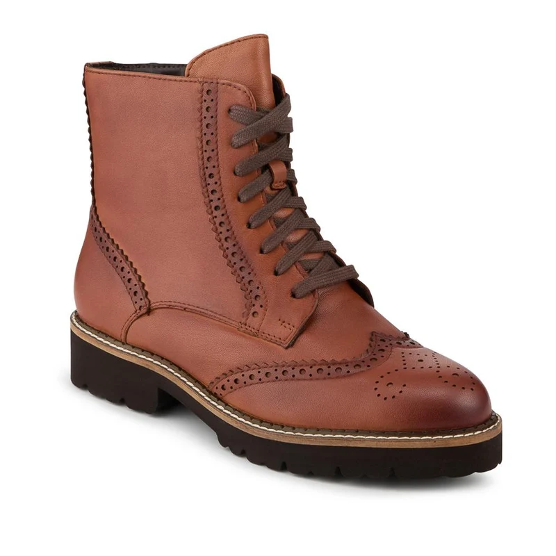 Lightweight Leather Brogues Lace Up Boots - MAGNU42004 / 328 498