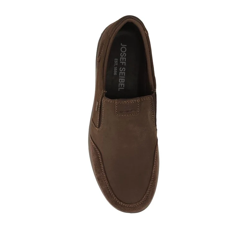 Josef Seibel Leather Water Resistant Slip On Shoes - JOSEF42503 / 328 197 - Dark Brown